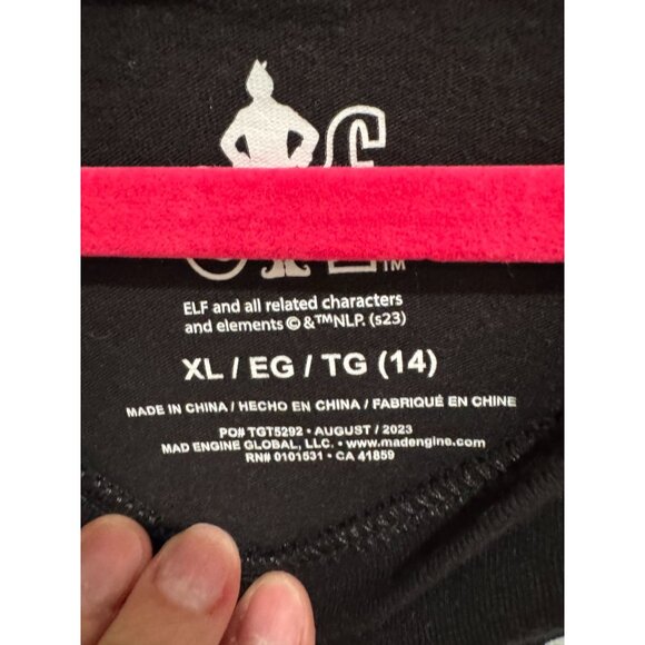 Boys Black Elf "Santa! I Know Him!" Long Sleeve Christmas Tee Shirt - Picture 3 of 6